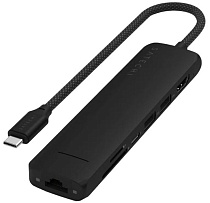 Адаптер Satechi 7-in-1 USB-C Slim Multiport Adapter 4K, черный (ST-P7SK)