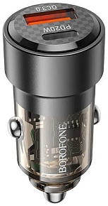 Автомобильное зарядное устройство BOROFONE BZ20 38W USB-C, черный