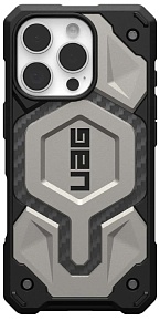 Чехол UAG Monarch Pro c MagSafe для iPhone 16 Pro, титановый (114456113636)