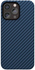 Чехол защитный "vlp" Kevlar Case с MagSafe для iPhone 15 Pro, синий