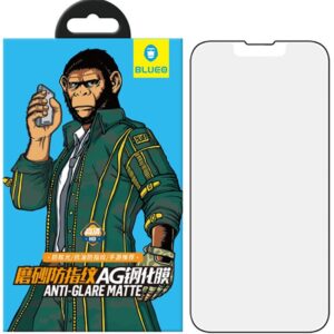 Cтекло BlueO Anti-glare Matte Anti-Static для iPhone 16e/13/13 Pro/14, черная рамка (NPB9-6.1(21))
