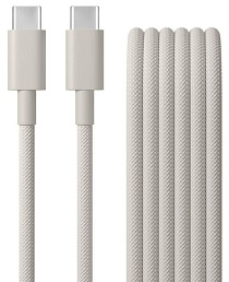 Кабель с оплёткой Beats Woven Cable USB-C to USB-C 1,5 м, Сверкающий бежевый (Surge Stone)