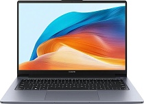Ноутбук Huawei MateBook D 14 53013XFA, 14", 2024, IPS, Intel Core i5 12450H 2ГГц, 8-ядерный, 8ГБ LPDDR4x, 512ГБ SSD, Intel UHD Graphics, Windows 11 Home, серый космос