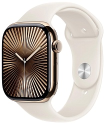 Ремешок Apple Watch 46мм Starlight Sport Band - M/L (MXM73FE/A)