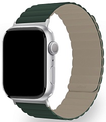 Ремешок силиконовый uBear Mode для Apple Watch 38/40/41 мм, зелёный/серый (WB14GG01SM-AW)