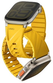 Ремешок Uniq FLUO Silicone Rubber для Apple Watch 49-40 мм, Golden Yellow