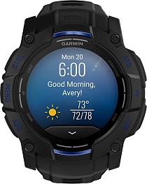 Смарт-часы Garmin Instinct 3 50 mm AMOLED Black with Bolt Blue Accents (010-03020-03)