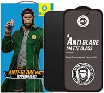 Стекло BlueO Anti-glare Matte Anti-Static для iPhone 16 Pro Max / iPhone 17 Pro Max, черная рамка (NPB9-16pro-6.9)