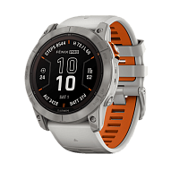 Умные часы Garmin Fenix 7X Pro Sapphire Solar, Titanium / Gray/Orange Band (010-02778-15)