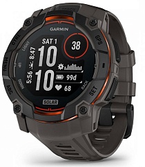 Умные часы Garmin Instinct 3 50mm Solar, Black with Charcoal Silicone (010-02935-40) HK