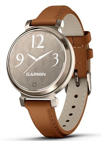 Умные часы Garmin Lily 2 Active, Cream Gold / Tan Leather Band (010-02839-60)